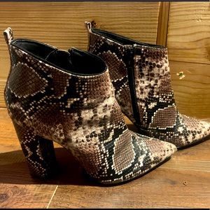 Snake Skin Booties
